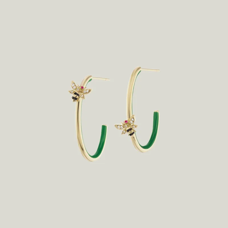 4 Elements Earth Hoop Earrings - AnaKatarina Design (Consigned)