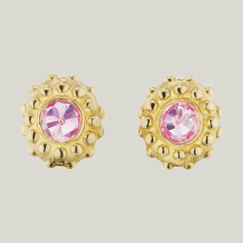 California Dreaming Pink Sapphire Stud Earrings - AnaKatarina Design (Consigned)