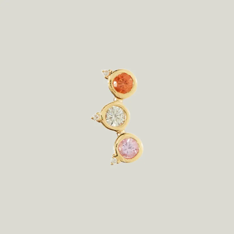 Pinnacle Stud with Mixed Gems - Scosha (Consigned)