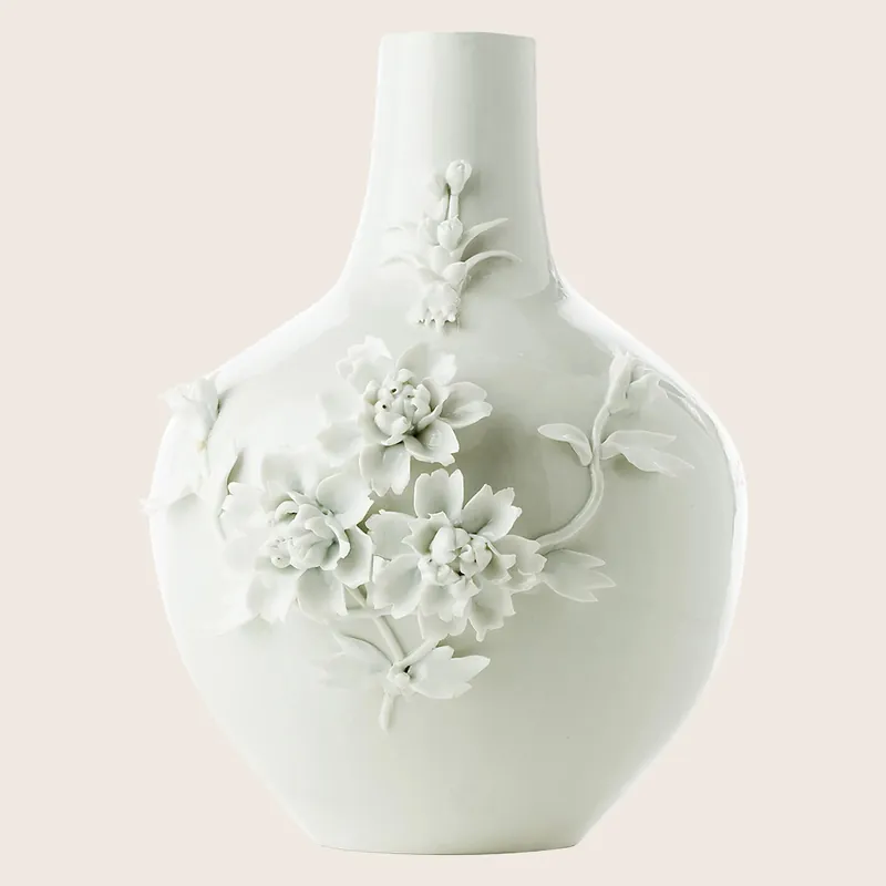 3D Rose Vase in White - POLSPOTTEN