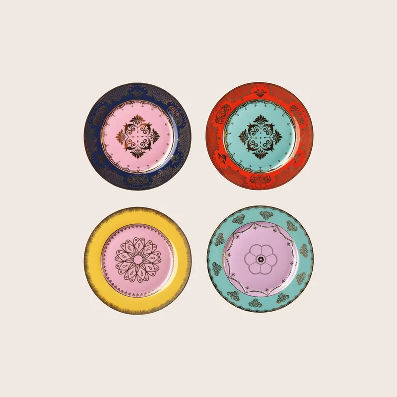 Grandpa Multicolor Plates, Set of 4 - POLSPOTTEN