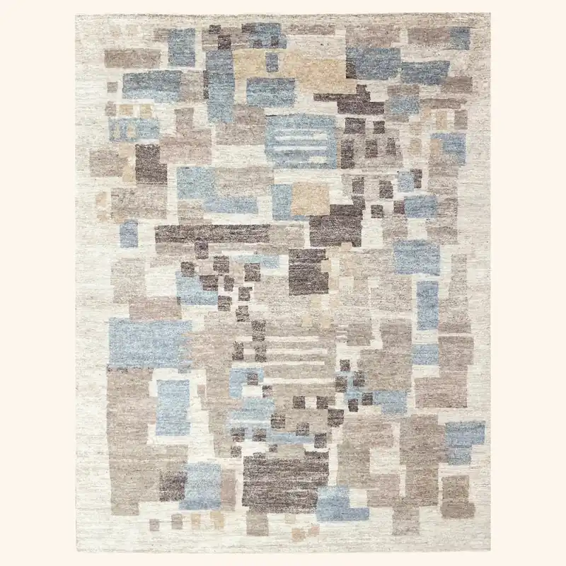 Multicolored Contemporary Silk Rug - 8' x 10'