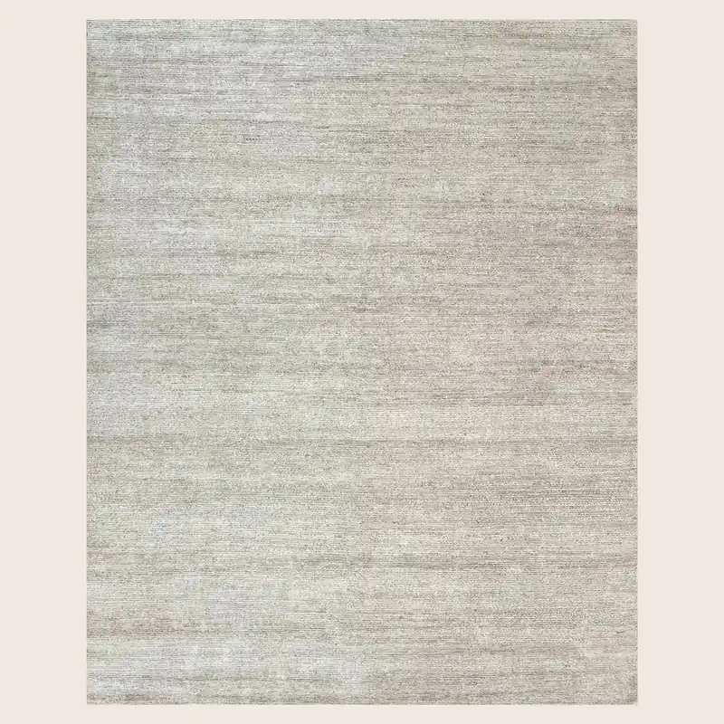Natural Solid Textured Silk Rug - 8' x 10'