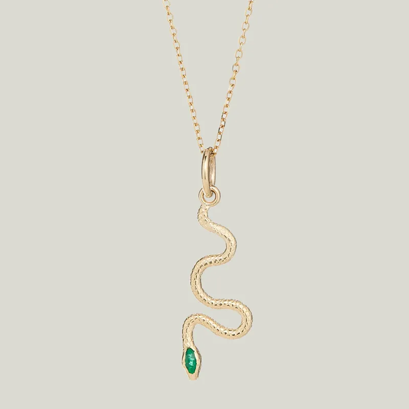 Emerald Serpent Pendant - Talon (Drop Ship)
