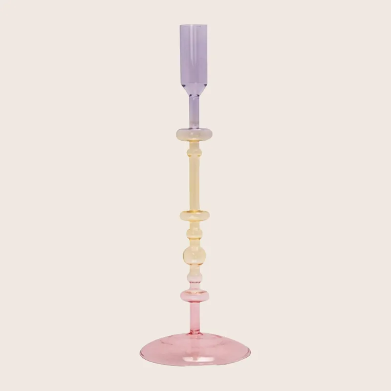 Ombre Ornamental Glass Candlestick - EJA International ApS