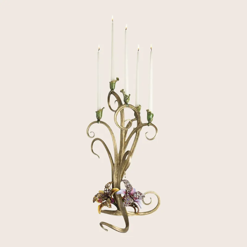 Aubree Orchid Candelabra - Jay Strongwater (Drop Ship)