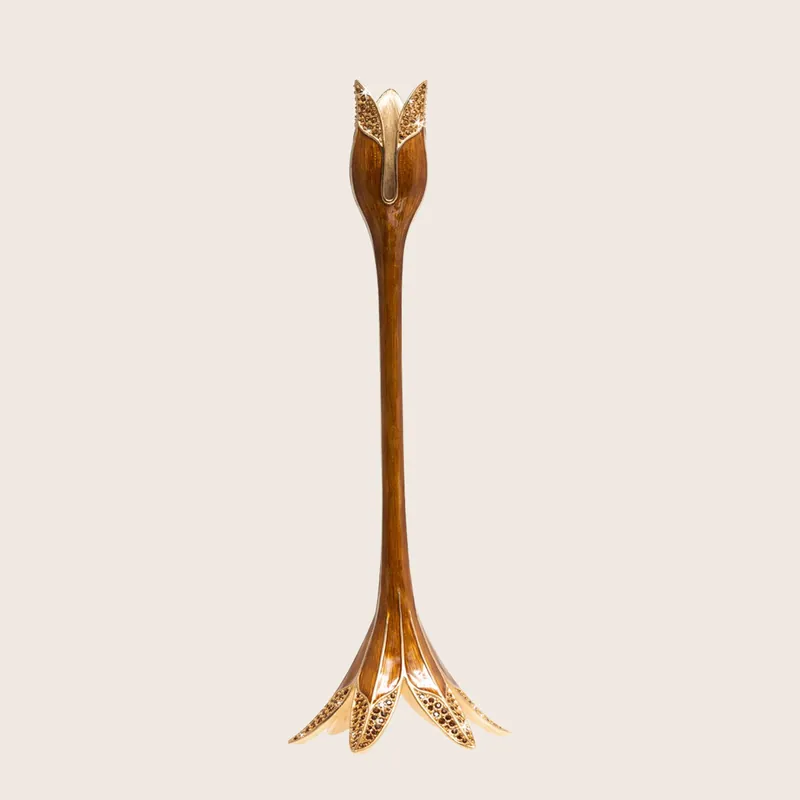 Ambrosius Tulip Tall Candlestick Holder - Jay Strongwater (Drop Ship)