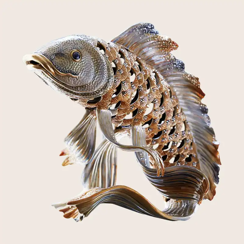 Asagi Koi Fish Figurine - Jay Strongwater (Drop Ship)