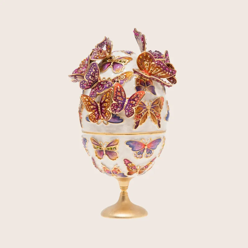 Sunset Butterfly Egg Object - Jay Strongwater (Drop Ship)
