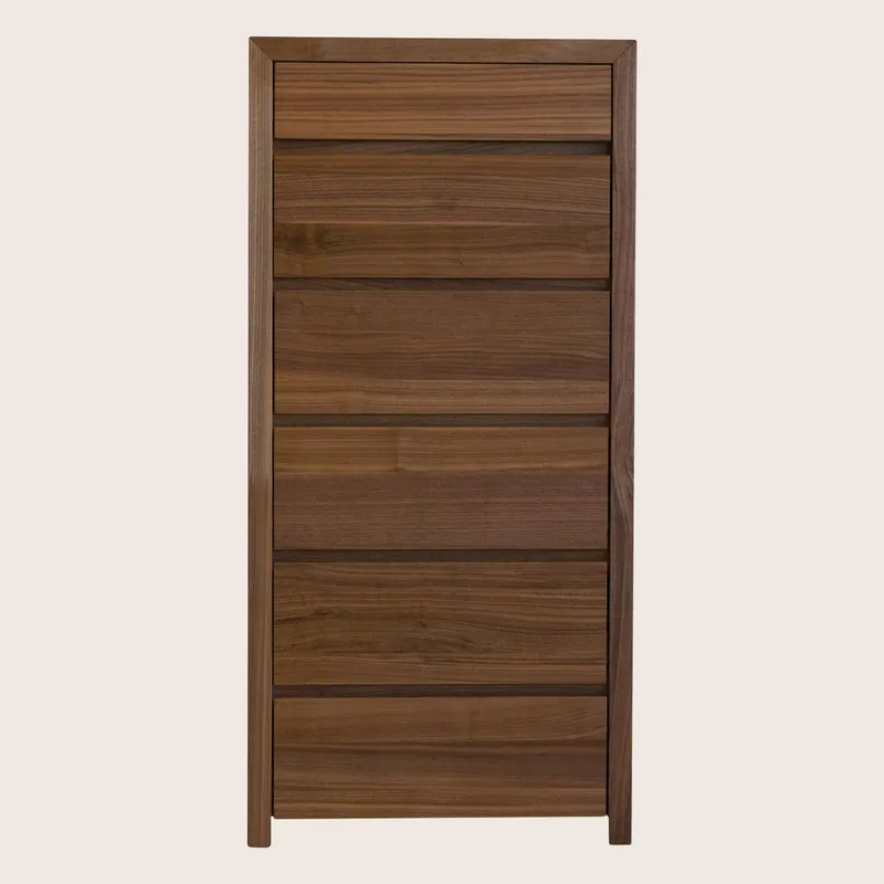 Stowe Walnut 6-Drawer Chest