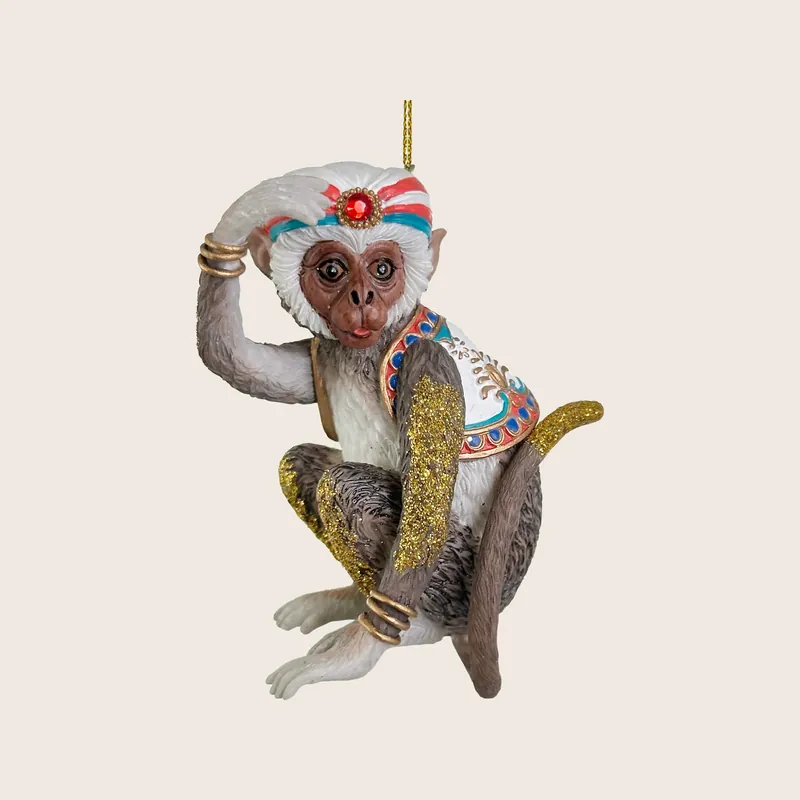 Monkey with Turban Ornament - Shishi