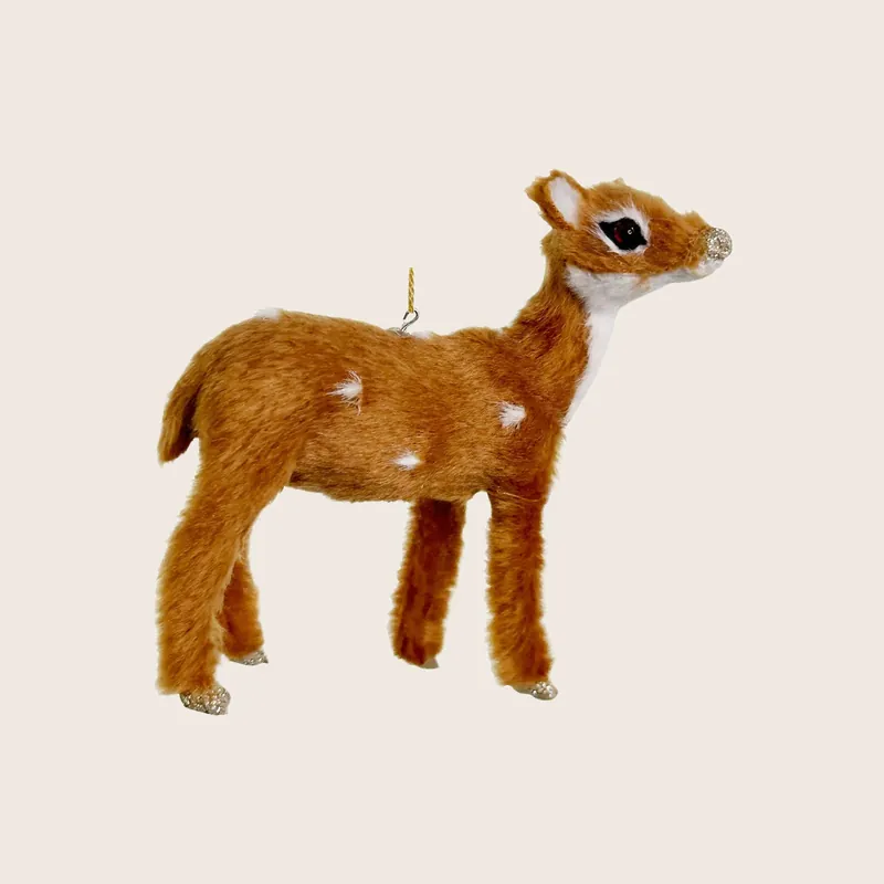 Glitter Nose and Feet Bambi Ornament - Shishi