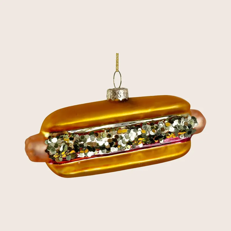 Glass Hotdog Ornament - Shishi