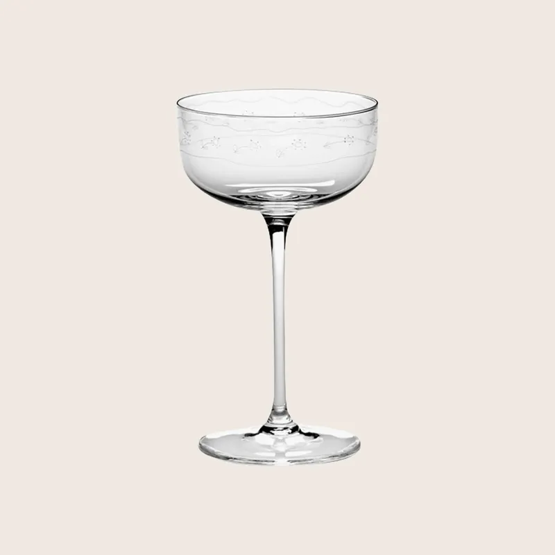 Midnight Flowers Champagne Coupe, Anemone Vaniglia - Serax Us Inc