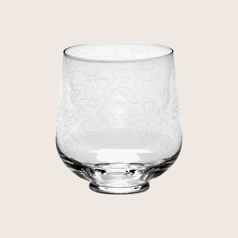 Midnight Flowers Glass, Dark Viola - Serax Us Inc