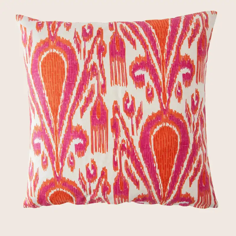 Ikat Sunrise Vintage Cotton Pillow - John Robshaw (Leased)