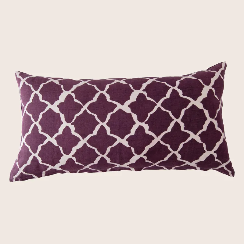 Trellis Block Vintage Cotton Pillow - John Robshaw (Leased)