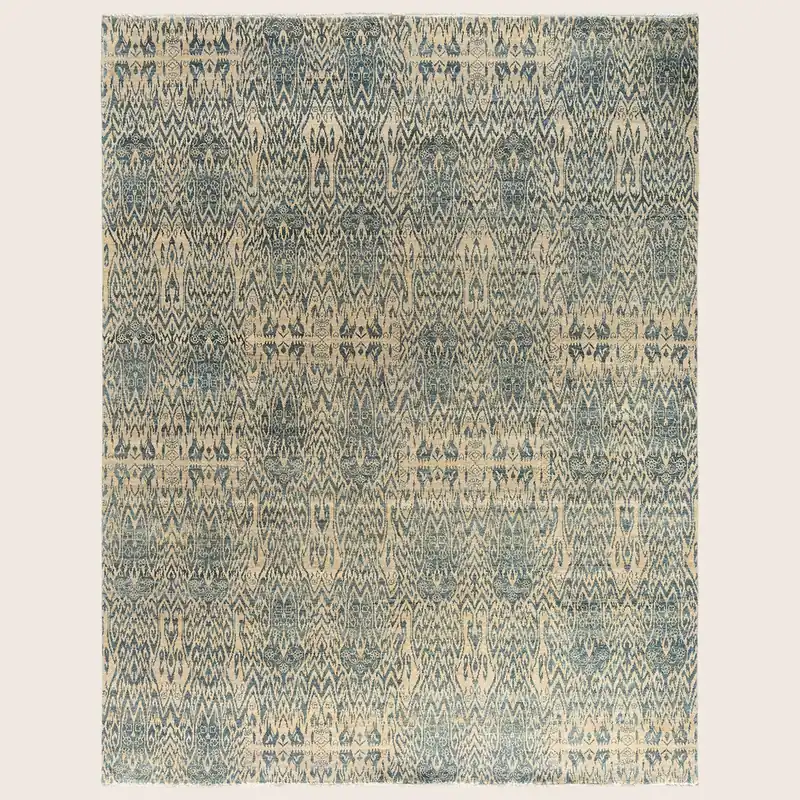 Beige Transitional Wool Rug - 7'10" x 10'1"