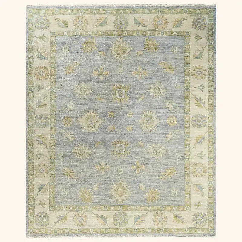 Grey Traditional Wool Rug - 8'1" x 9'8" M6271-20