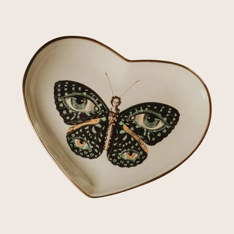 Madame Butterfly Ceramic Heart Dish - Spitfire Girl