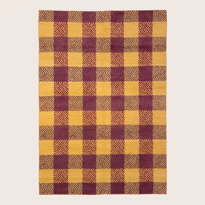 Yellow & Pink Contemporary PET Rug - 6' x 9'