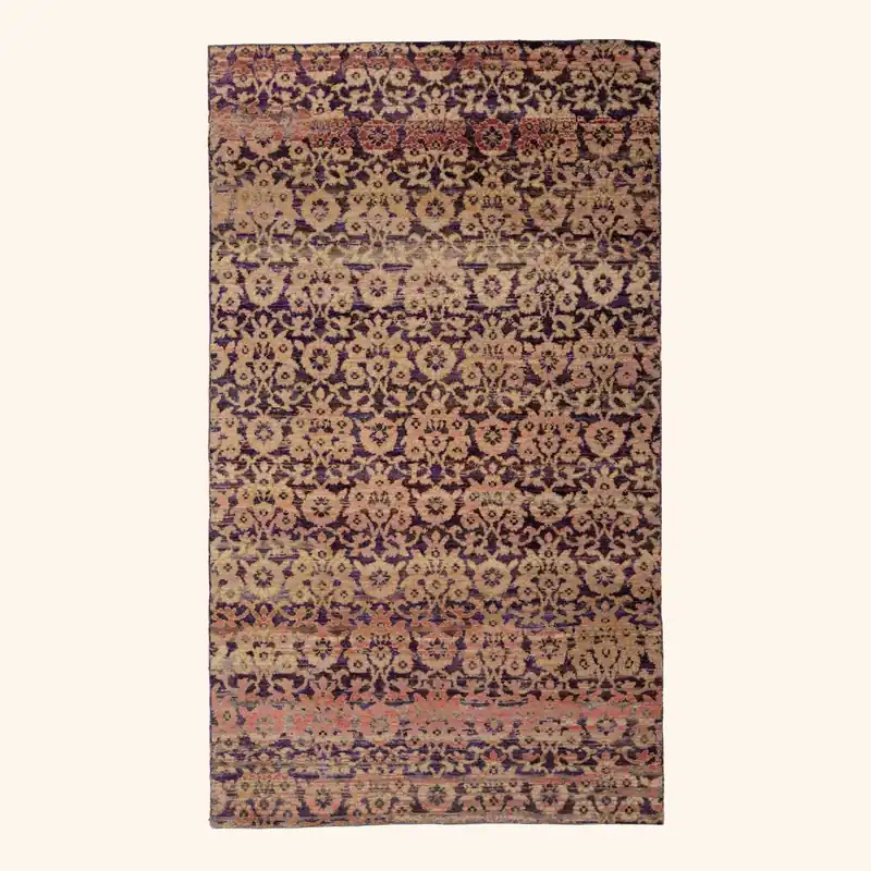 Purple Transitional Alchemy Wool Silk Blend Rug - 4'9" x 8'