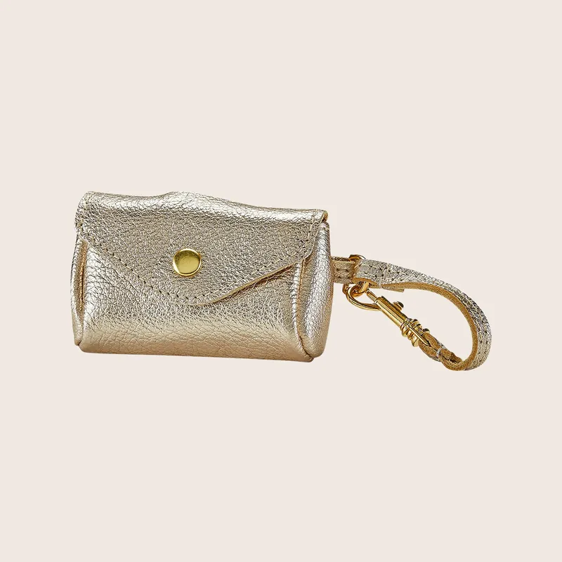 Leather Pet Waste Bag Holder - Graphic Image
