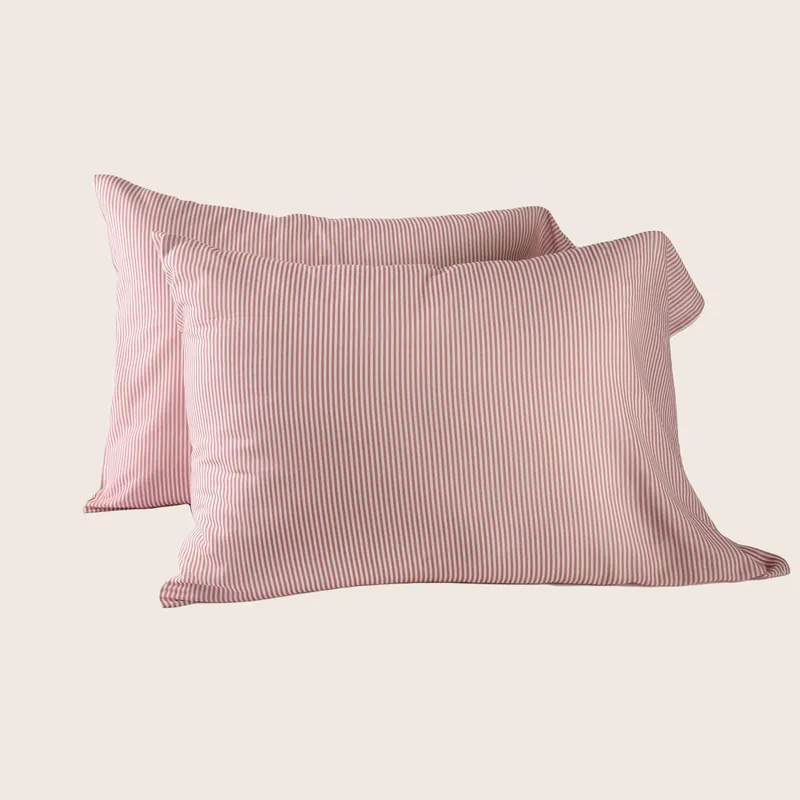 Blossom Stripe Voile Pillowcase Pair - Tessitura Toscana Telerie