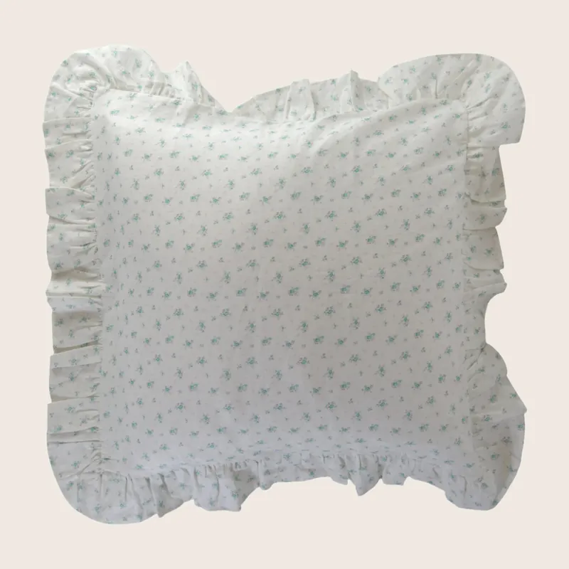 Blossom Floral Linen Ruffle Sham Pair - Tessitura Toscana Telerie