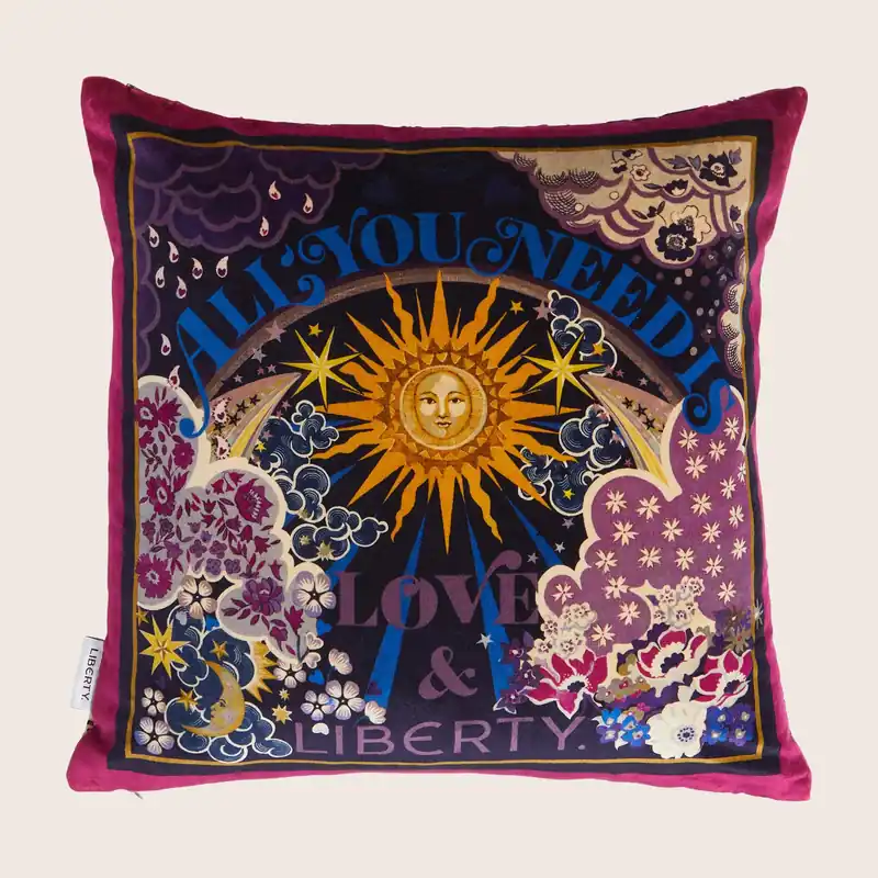 All You Need is Love Velvet Pillow - Liberty