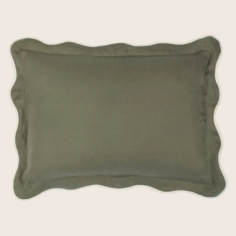 Helios Linen Scallop Sham - Denis Trading dba Hamam (Leased)