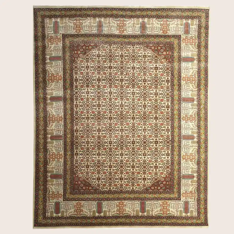 Multicolored Traditional Wool Rug - 9' x 12'