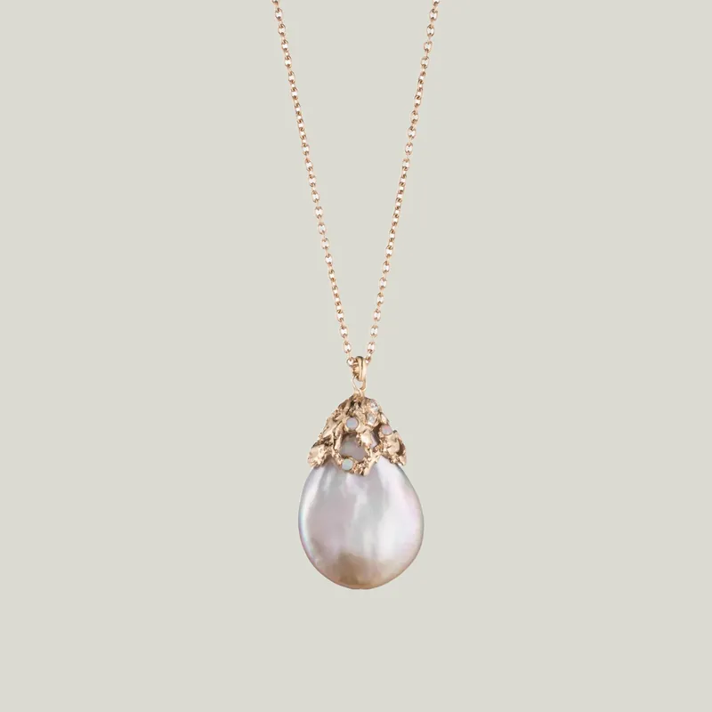 Coral Crown Pearl Necklace - Kimberlin Brown (Consigned)