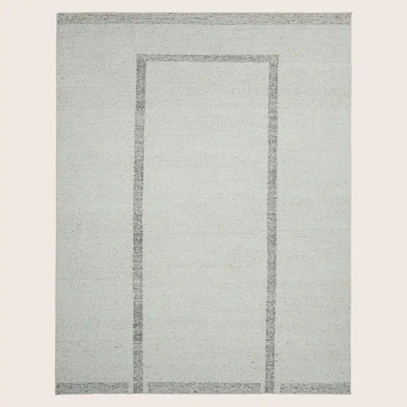 White Moroccan Wool Rug - 8'9" x 11'8"