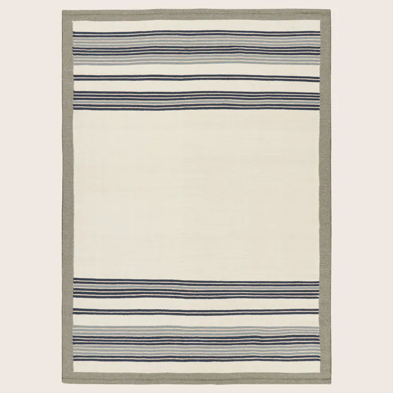 Ivory Swedish Inspired Flatweave Wool Rug - 9'10" x 13'10"