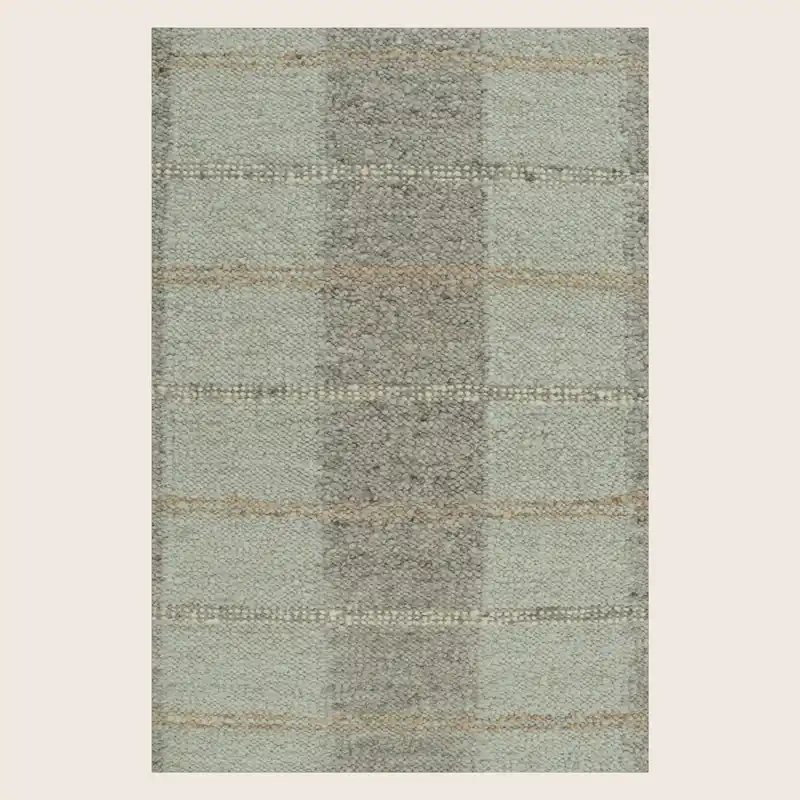 Grey Swedish Inspired Flatweave Wool Rug - 9'5" x 11'10"