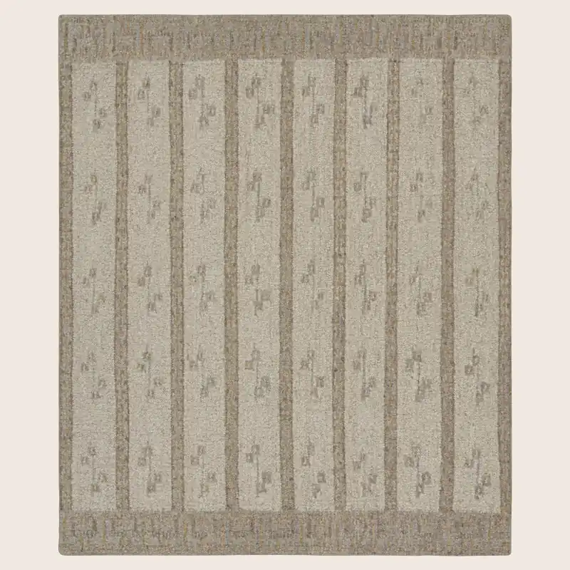 Brown Swedish Inspired Flatweave Wool Rug - 8'2" x 10'2"