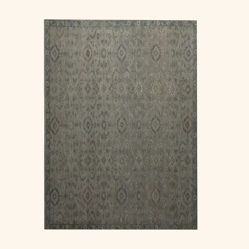 Grey Traditional Wool Rug - Rupesh Kumar & Sons