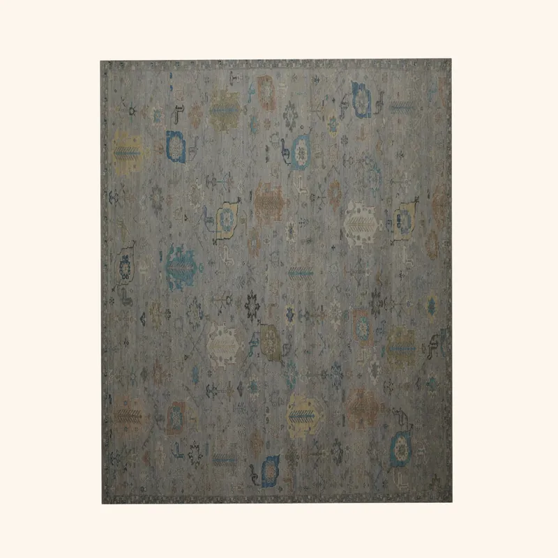 Grey Contemporary Wool Rug - 9'10" x 13'8"