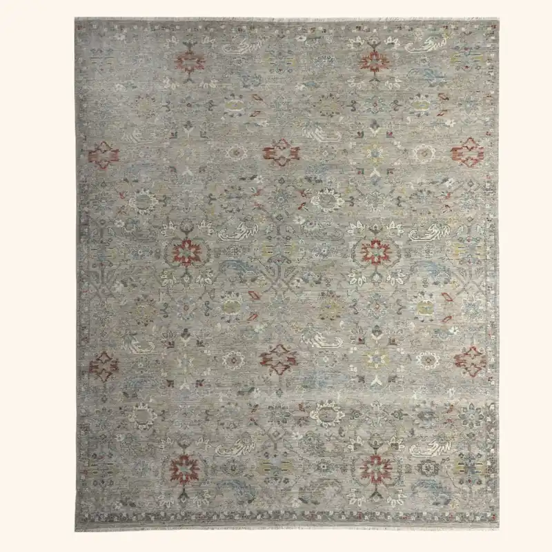Ivory Traditional Wool Rug - Rupesh Kumar & Sons