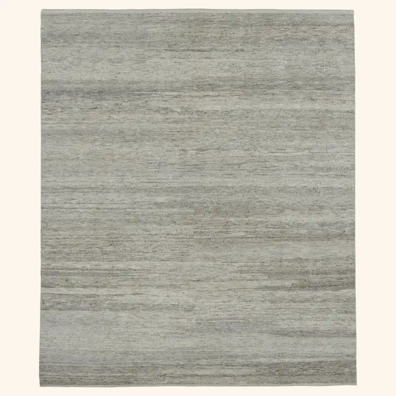 Grey Contemporary Wool Rug - 8' x 10'