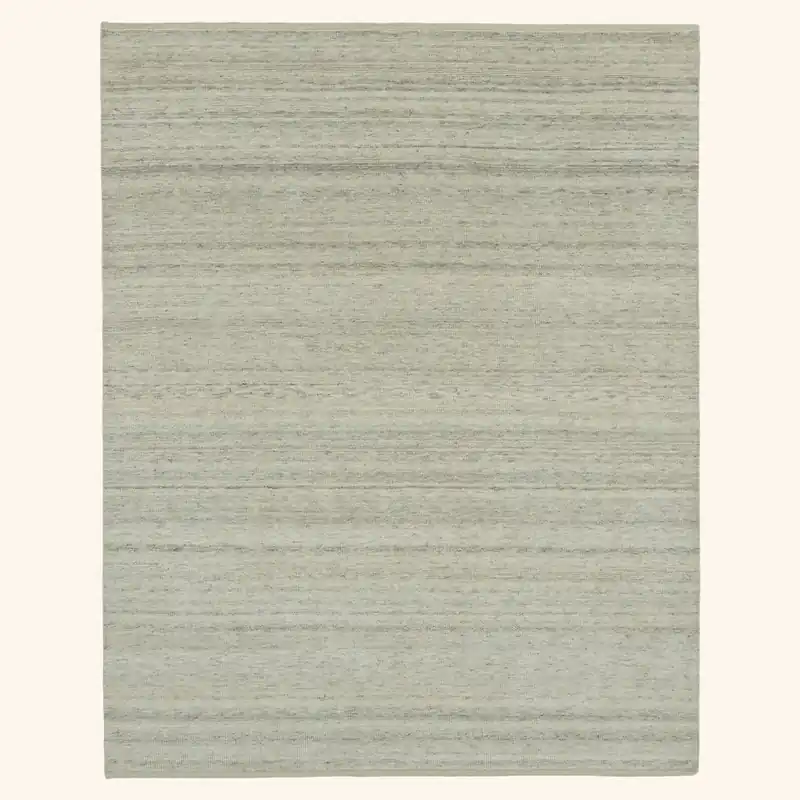Grey Textured Wool Rug - 8' x 10'