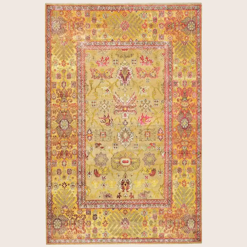 Yellow Alchemy Traditional Wool Rug - 6'11" x 10'8"