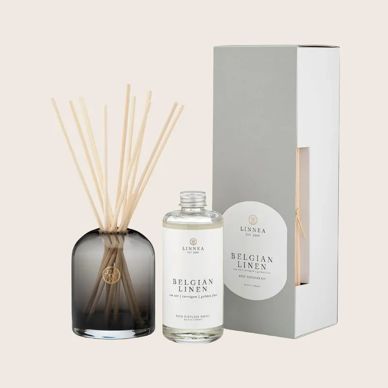 Belgian Linen Reed Diffuser Kit - Linnea's Lights, LLC dba LINNEA