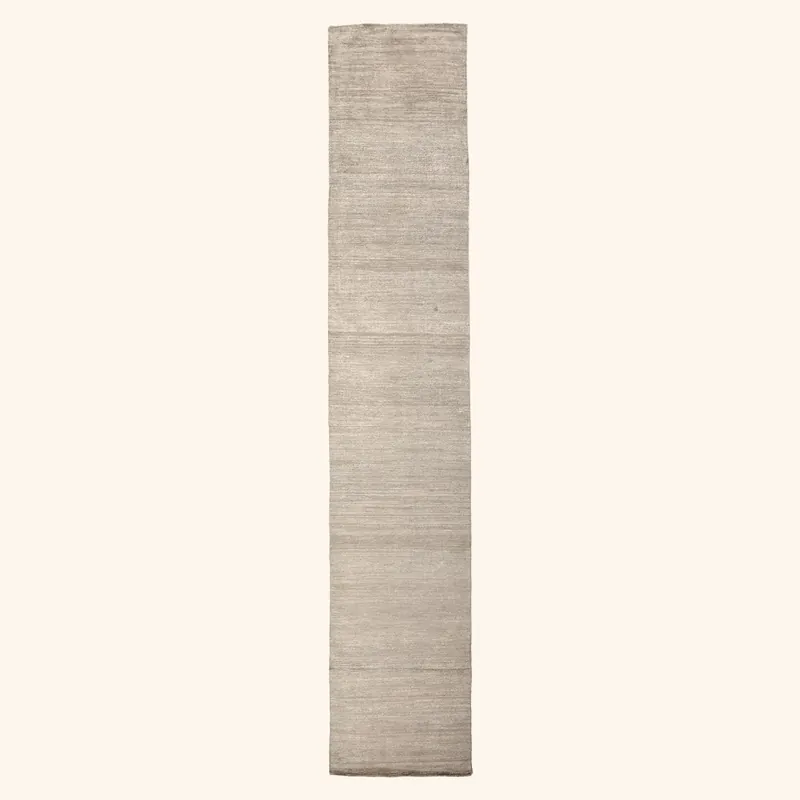 Grey Solid Art Silk Runner - 3'3" x 17'6"