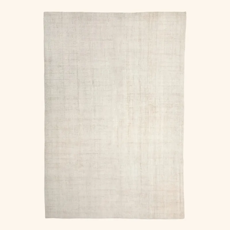 Beige Contemporary Art Silk Rug - 6' x 9'