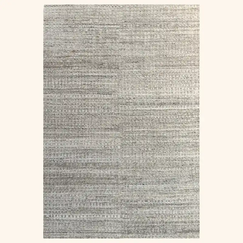 Natural Textured Wool Rug - 6'1" x 9'