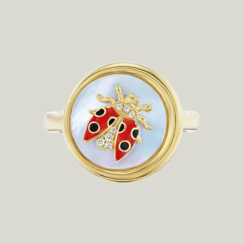 4 Elements Ladybug Ring - AnaKatarina Design (Consigned)