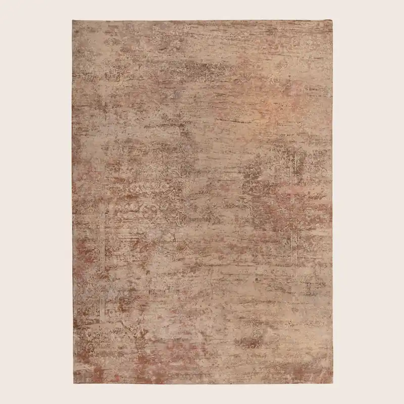 Pink Contemporary Silk Wool Blend Rug - Phoenix Carpets