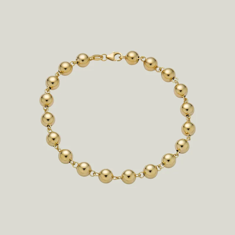 14K Yellow Gold 5 mm Bead Bracelet - Odeon Collection (Leased)